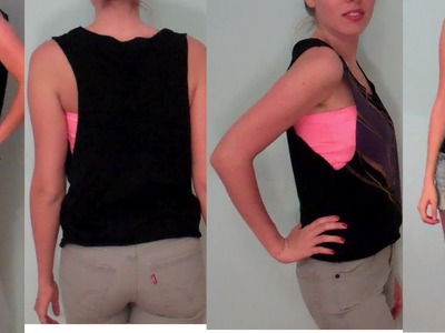 Summer Tank DIY: How to make a bandeau ready tank top with large armholes