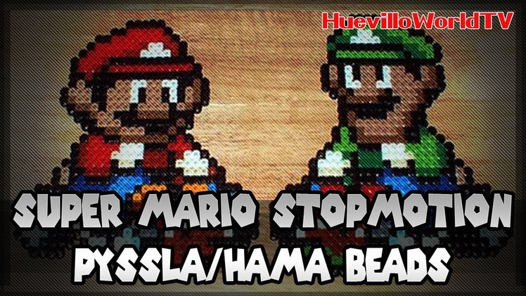 Super Mario creado en Pyssla.Hama Beads
