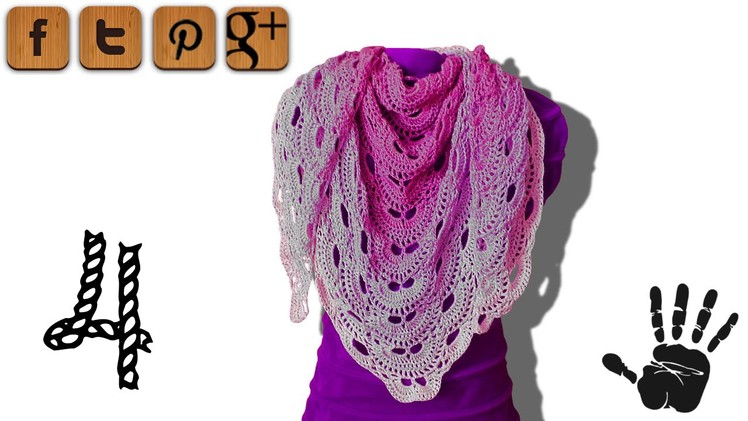 Virus shawl crochet tutorial part 4 - © Woolpedia