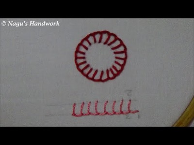Buttonhole Stitch-Blanket Stitch-Hand Embroidery Tutorial By Nagu's Handwork
