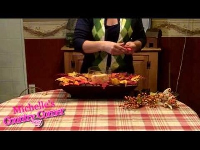 Country Home Decorating Ideas  -  Fall Table Centerpiece