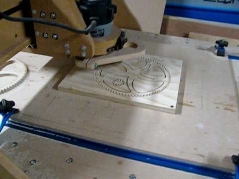 DIY CNC Router Cutting 80 tooth gear and pinion