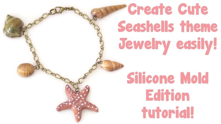 Easy Polymer Clay Seashell Charms Tutorial! Silicone Mold Edition.