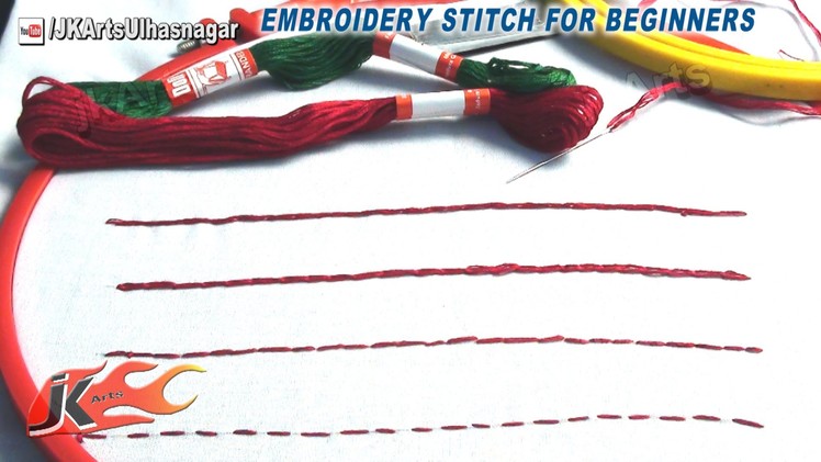 Hand Embroidery stitch for beginners (#2) JK Arts 552
