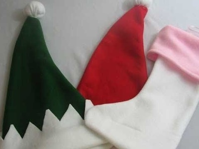Holiday : How To Make a Santa Hat, Elf Hat and Stockings : SecretLifeOfABioNerd