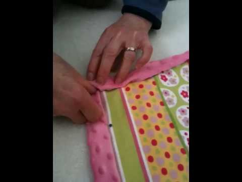 How to do corners on a minky blanket