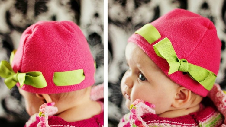 How to make a Fleece Hat with Ribbon