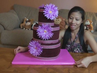 How To Make A Towel Cake (Round Style)