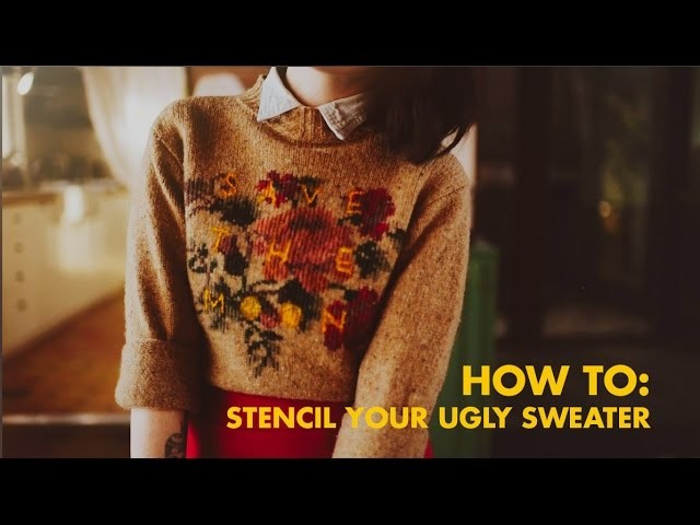 How to: stencil a design on your ugly sweater