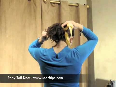 How To Tie A Pony Tail With A Scarf - www.ScarfTips.com