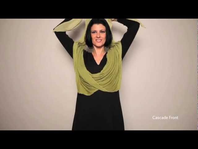 How to tie a scarf: EILEEN FISHER Resort 2011
