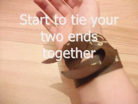How to tie a Taylor Swift Leather Bracelet.