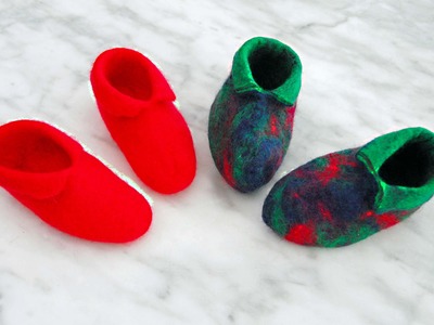 How to Wet Felt a pair of Baby Booties