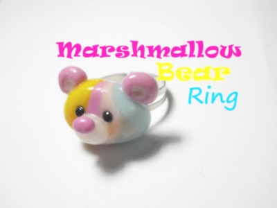 Marshmallow Bear Ring ʕ•ᴥ•ʔ Polymer Clay Tutorial (How to ~ DIY)