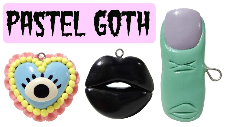 Pastel Goth or Halloween DIY Polymer Clay Charms!!