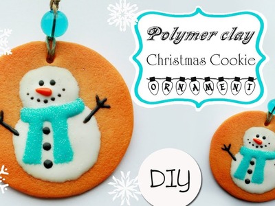 Polymer clay Christmas cookie ornament - TUTORIAL