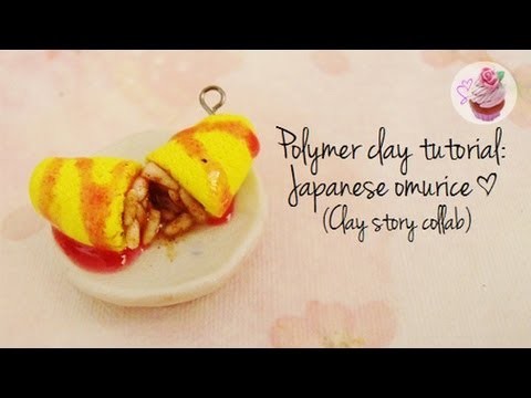 Polymer clay tutorial: Japanese omu-rice (Clay Story collab)