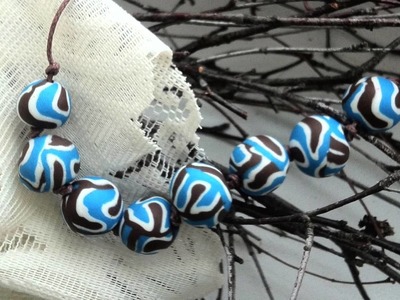 Round Bead Polymer Clay Necklace