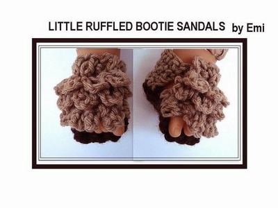 RUFFLED top baby SANDAL BOOTIES, part 2. free crochet pattern
