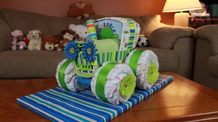 Tractor Diaper Cake (How To Make)