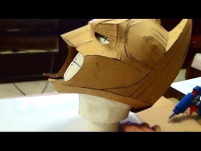 #23: Batman Cowl DIY 1.3 - cardboard, cut & hot glue (with template)