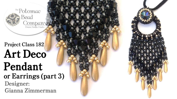 Art Deco Pendant (or earrings) - Part 3