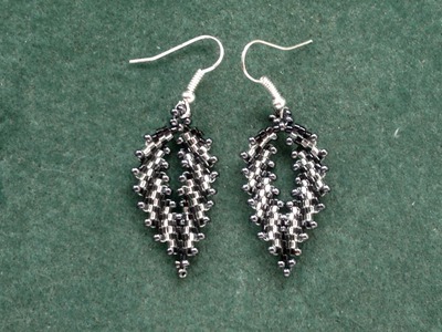 Beading4perfectionists: Russian leaf stitch (peyote) earrings beading tutorial