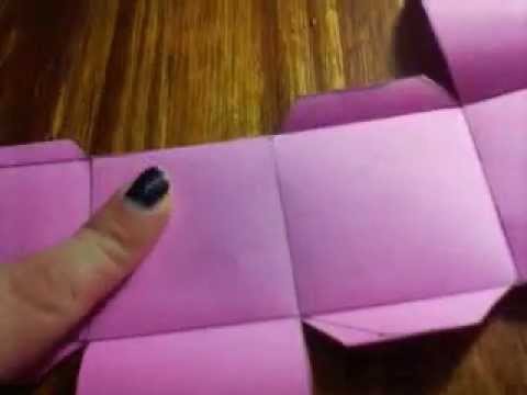 Como hacer una caja de papel sin plantilla. DIY. CAja en origami. caja Scrapbook :)