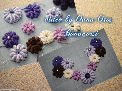 Crochet bullion stitch grape bead