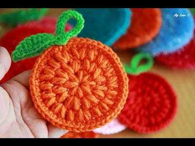 Crochet knitted orange sponges 코바늘뜨기 수세미 도안 오렌지수세미뜨기 도입