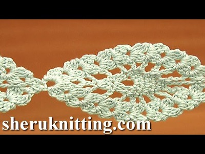 Crochet Pineapple Stitch Lace Tape Tutorial 14 Crochet Lace Pattern
