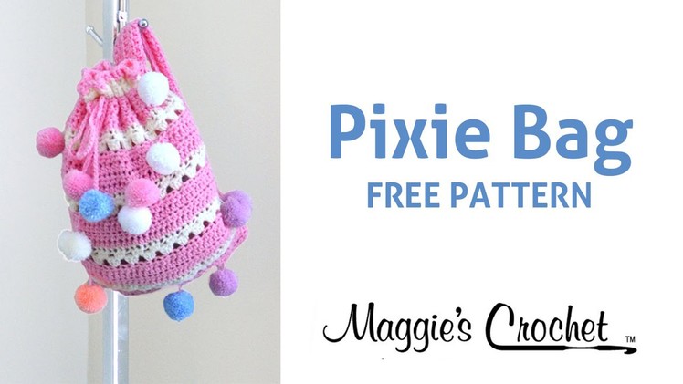Crochet Pixie Back Pack with Pom Pom Party Yarn - Right Handed