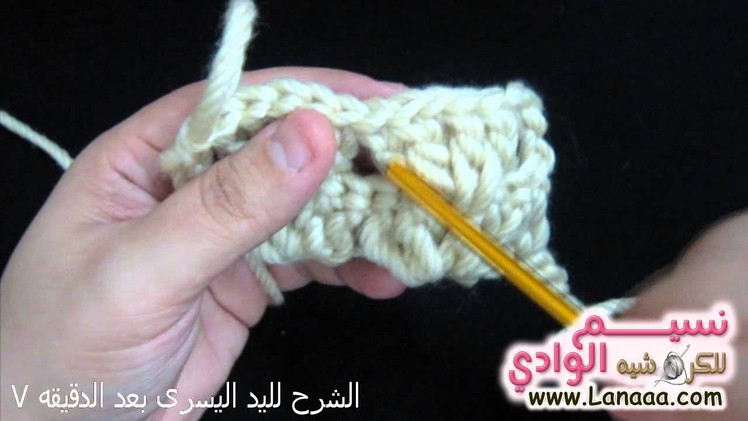 غرزة الصدفه | دروس نسيم الوادي | Shell crochet RH+LH