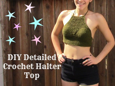 Detailed Crochet Halter Top