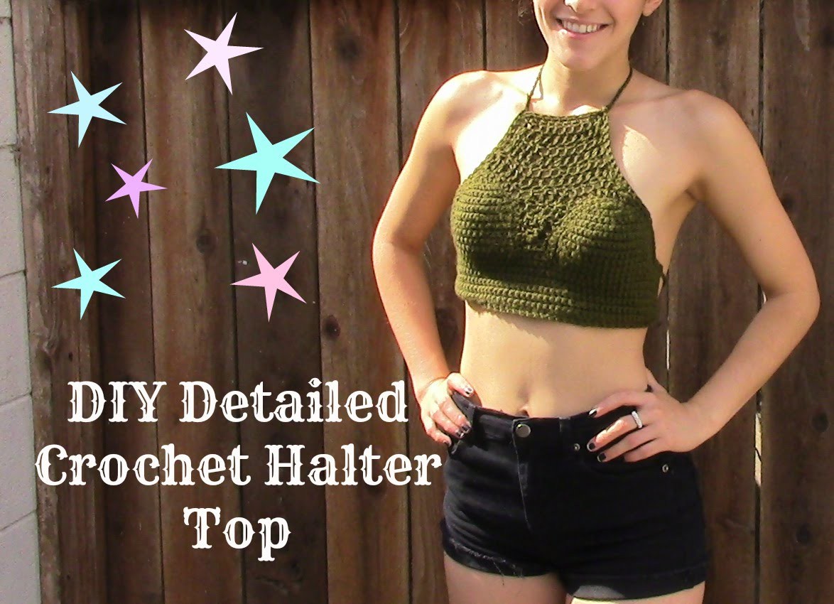 Detailed Crochet Halter Top