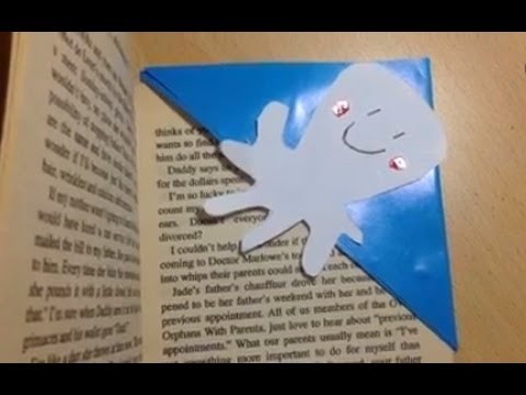 DIY : Easy Origami Corner Bookmark - Cute Ghost