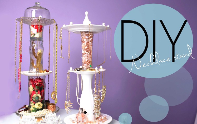 DIY Necklace and Jewelry Display Spinning Stand {How-To Make}