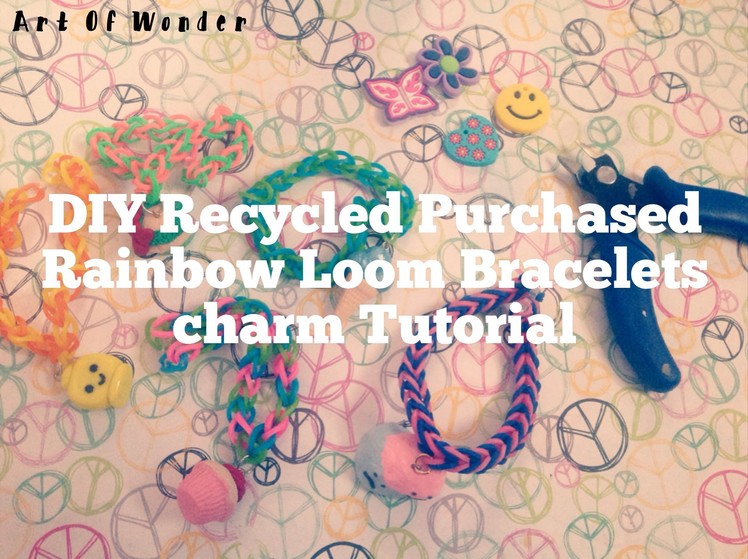 DIY Recycled Rainbow Loom Purchased Bracelets Tutorial | Use Your Polymer Clay Charms