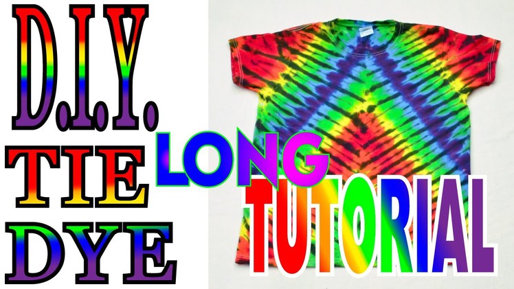 DIY Tie Dye Rainbow Shirt [Long Tutorial]