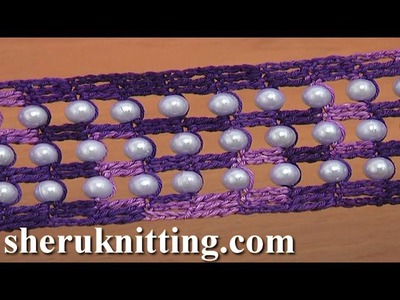 Easy To Crochet Tape with Beads Tutorial 22 Crochet Bracelet
