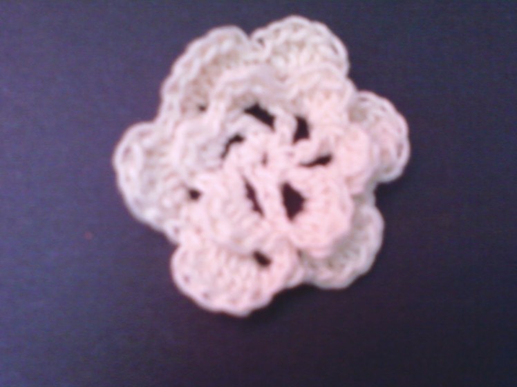 Flor sencilla en velocidad normal -Tutorial de tejido crochet