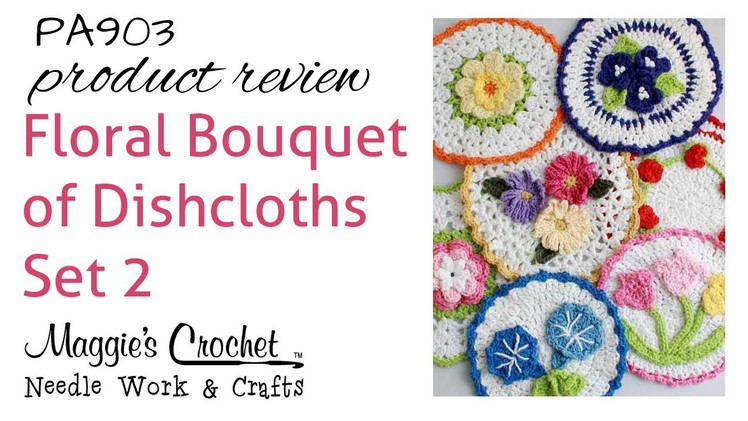 Floral Bouquet of Dishcloths Set 2 PA903