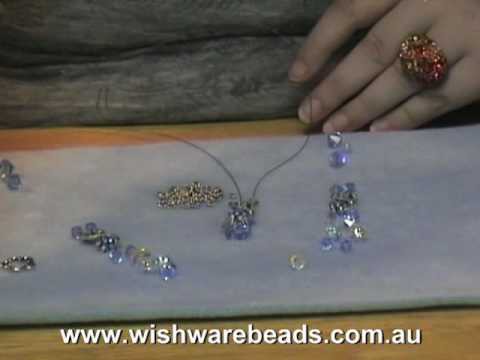 Flower Swarovski Necklace @Wishware Online Beading Classes