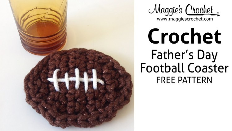 Football Coaster Free Crochet Pattern - Right Handed