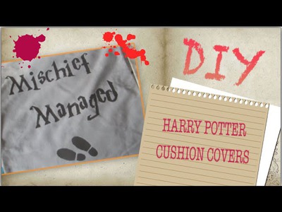 Harry Potter DIY ideas! I Home Decor Cushion Covers!
