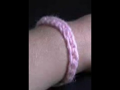 How to Crochet a Easy Single Crochet Bracelet Part 2 of 2