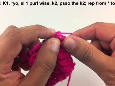 How to Knit the Pillar Openwork Lace Stitch