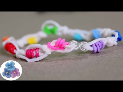 How to make bracelets EASY without Rainbow Loom DIY Kawaii Rubber Band Bracelet Mathie