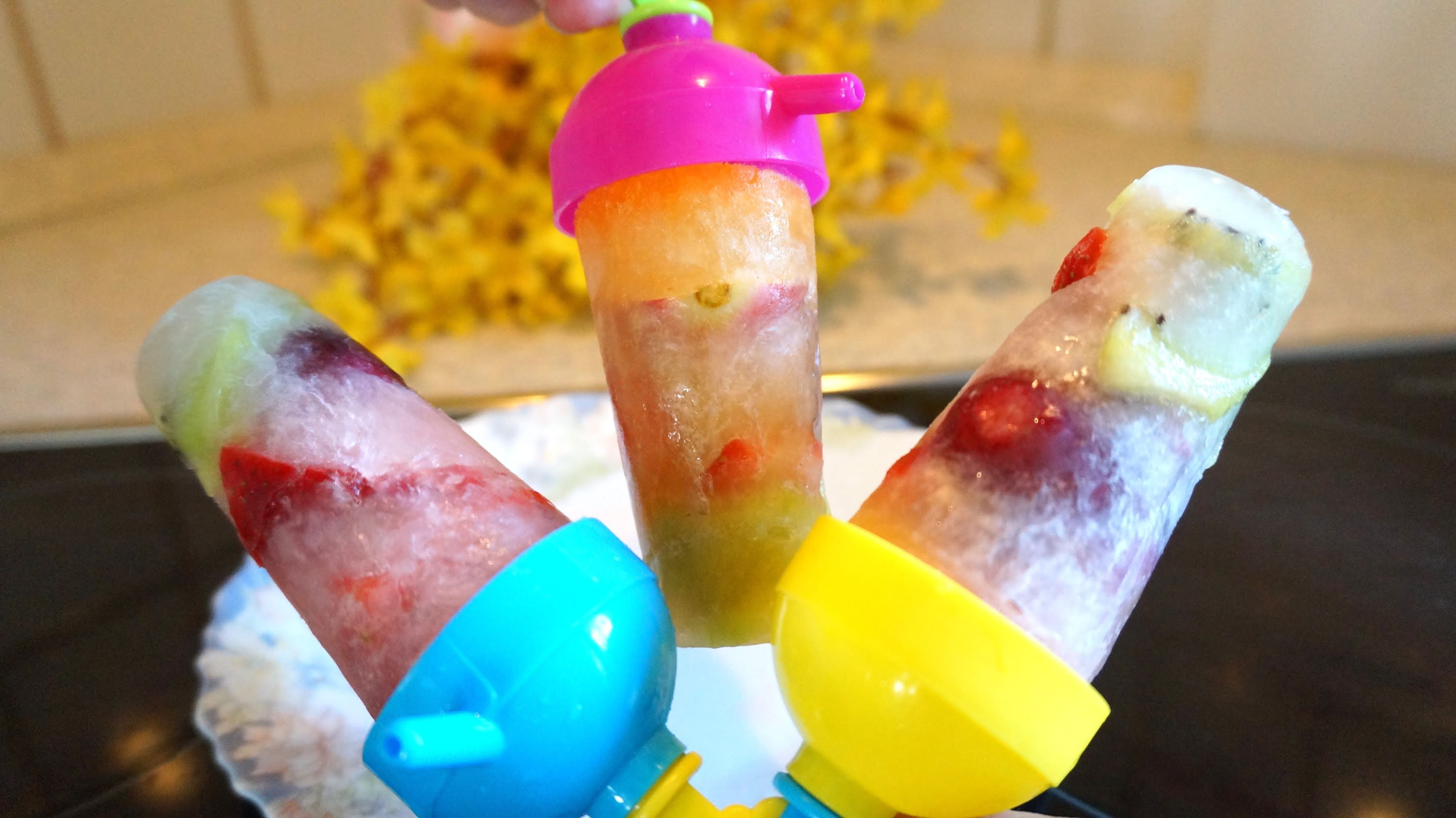 How to make easy Fruit Popsicles tip DIY - Ice lolly - popsicle Tutorial