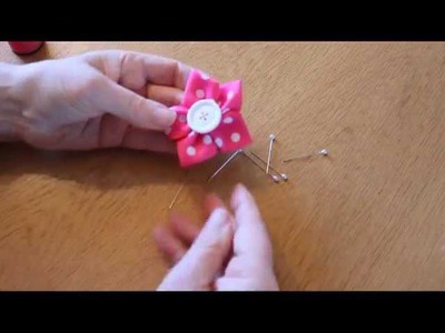 Kanzashi tutorial, Ribbon Flower Tutorial, Easy ribbon flower, diy ribbon flower